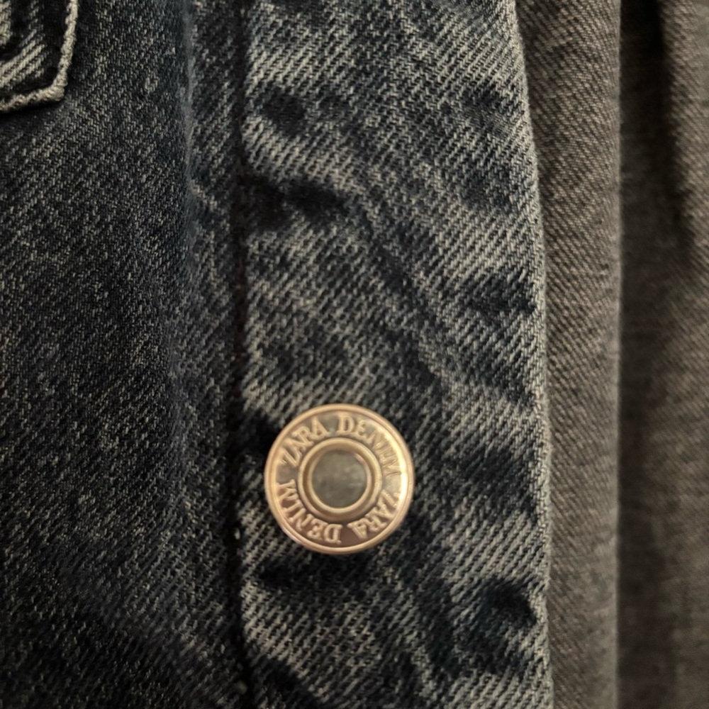 Zara Oversized Cropped Denim Jacket - Picture 7 of 8
